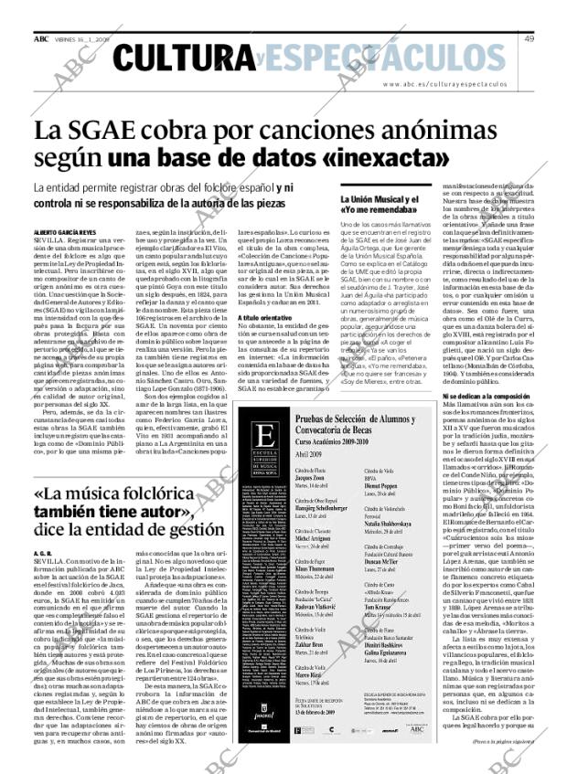 ABC MADRID 16-01-2009 página 49