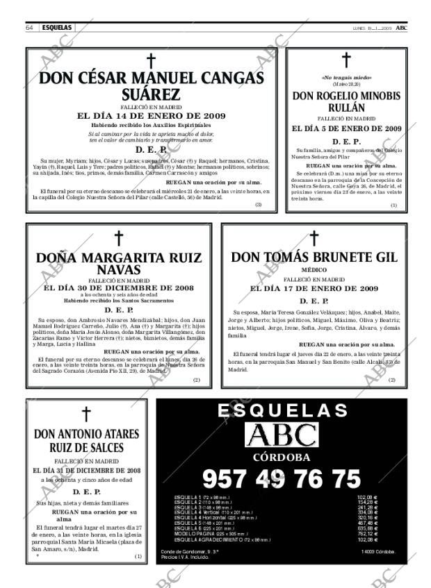ABC CORDOBA 19-01-2009 página 64