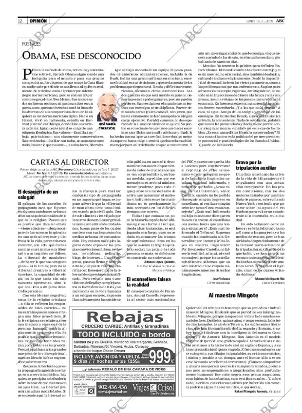 ABC MADRID 19-01-2009 página 12