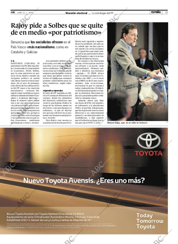 ABC MADRID 19-01-2009 página 21