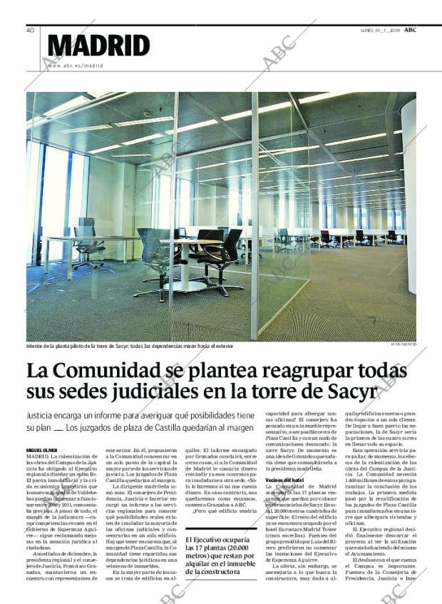 ABC MADRID 19-01-2009 página 40