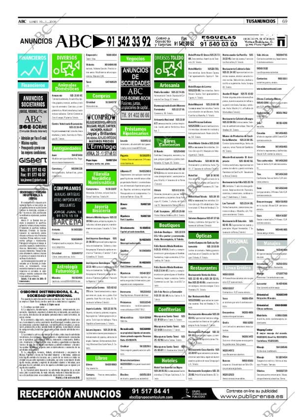 ABC MADRID 19-01-2009 página 69