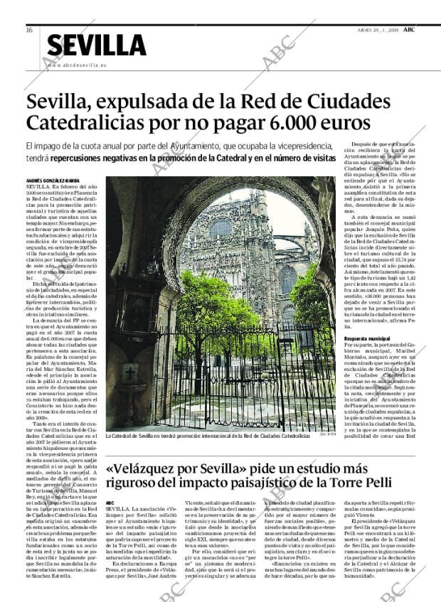ABC SEVILLA 29-01-2009 página 16