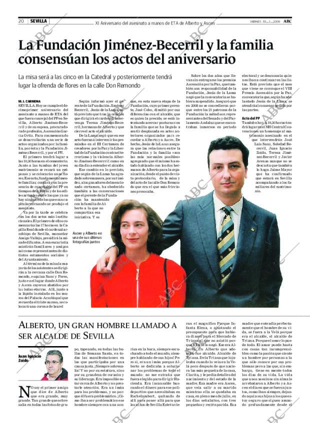 ABC SEVILLA 30-01-2009 página 20