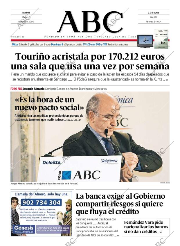 ABC MADRID 03-02-2009 página 1