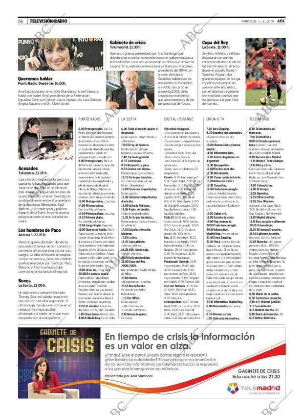 ABC MADRID 04-02-2009 página 86