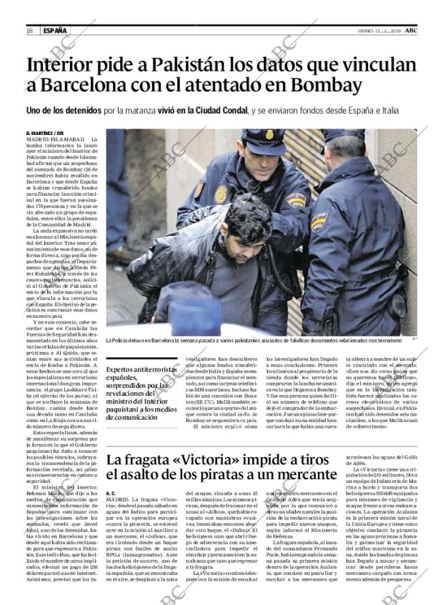 ABC MADRID 13-02-2009 página 18