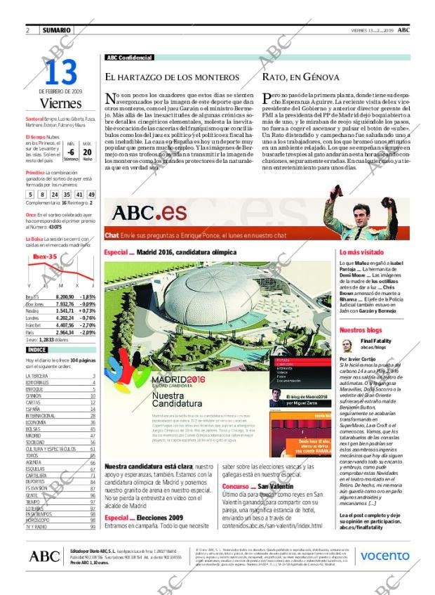 ABC MADRID 13-02-2009 página 2