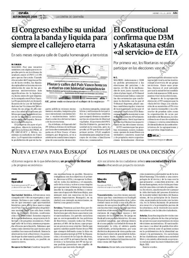 ABC MADRID 13-02-2009 página 22