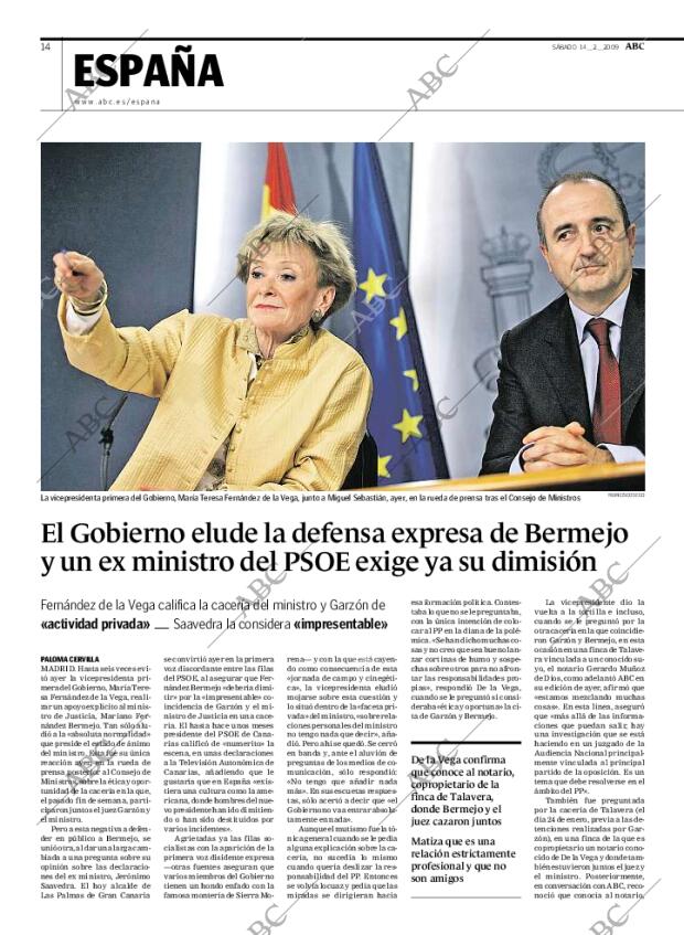 ABC MADRID 14-02-2009 página 14
