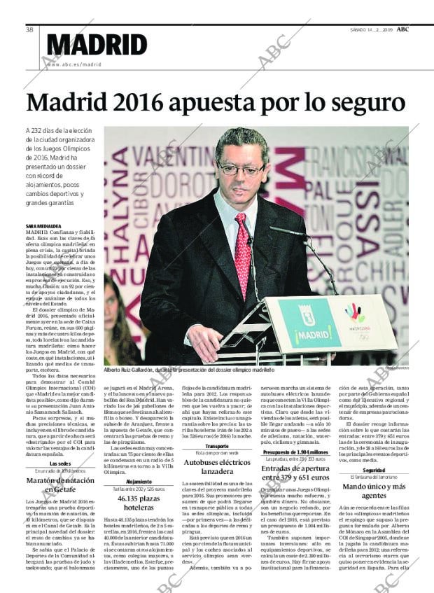 ABC MADRID 14-02-2009 página 38
