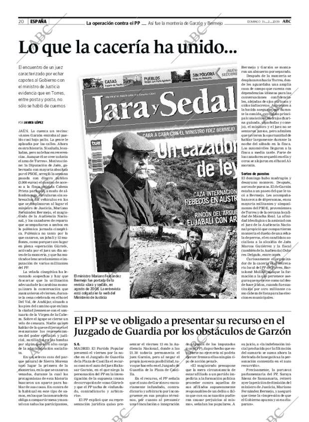 ABC MADRID 15-02-2009 página 20