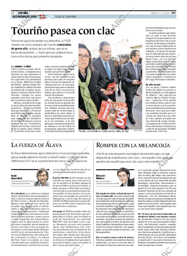 ABC MADRID 17-02-2009 página 22