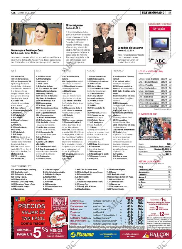 ABC MADRID 17-02-2009 página 85