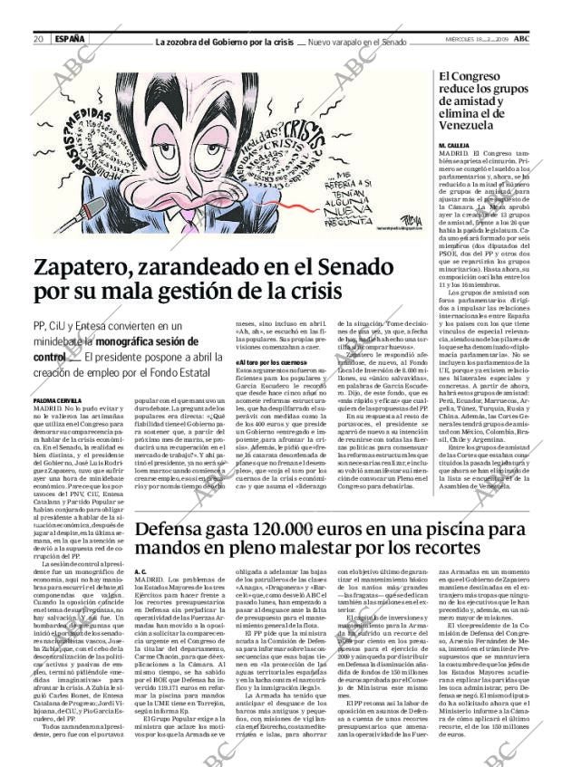 ABC MADRID 18-02-2009 página 20