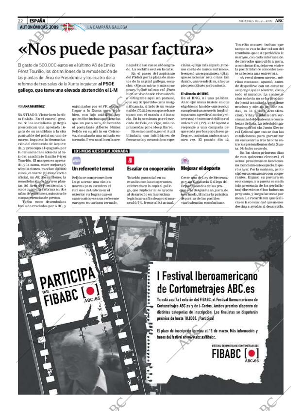 ABC MADRID 18-02-2009 página 22