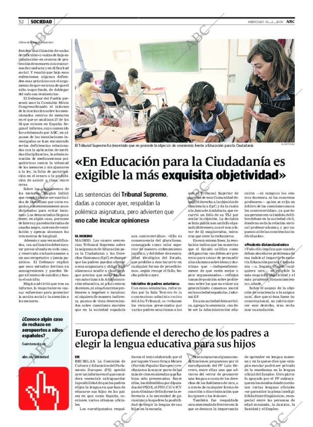 ABC MADRID 18-02-2009 página 52