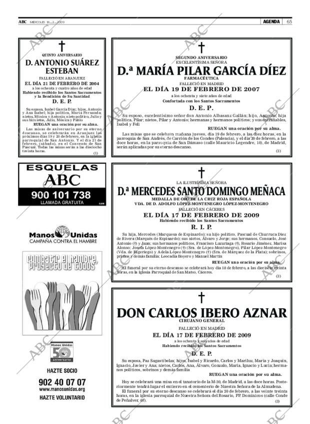 ABC MADRID 18-02-2009 página 65