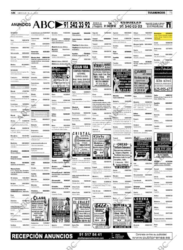 ABC MADRID 18-02-2009 página 75
