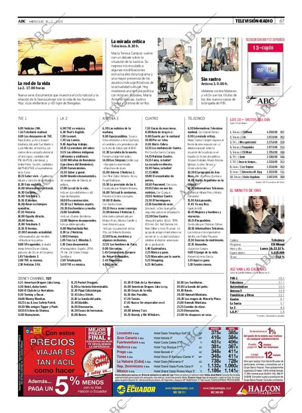 ABC MADRID 18-02-2009 página 87