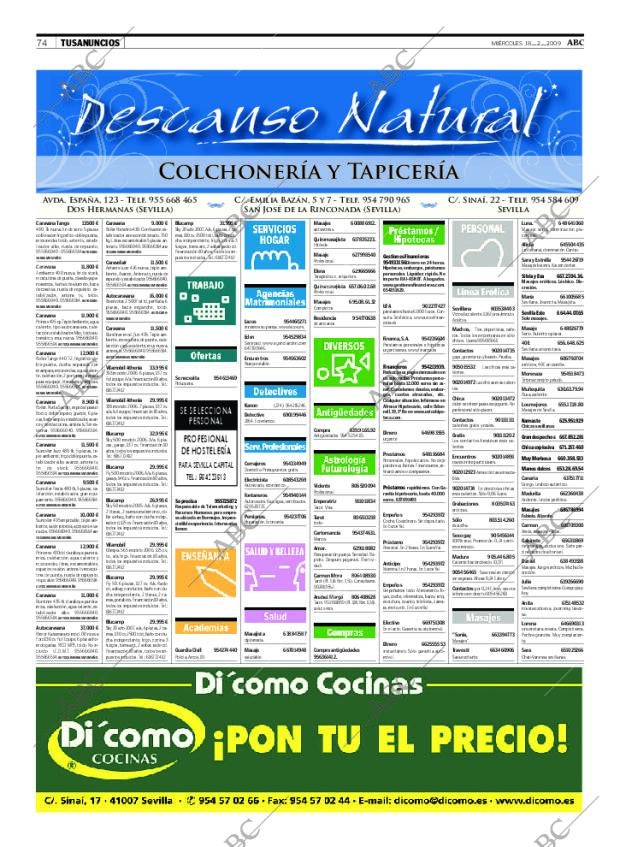 ABC SEVILLA 18-02-2009 página 74