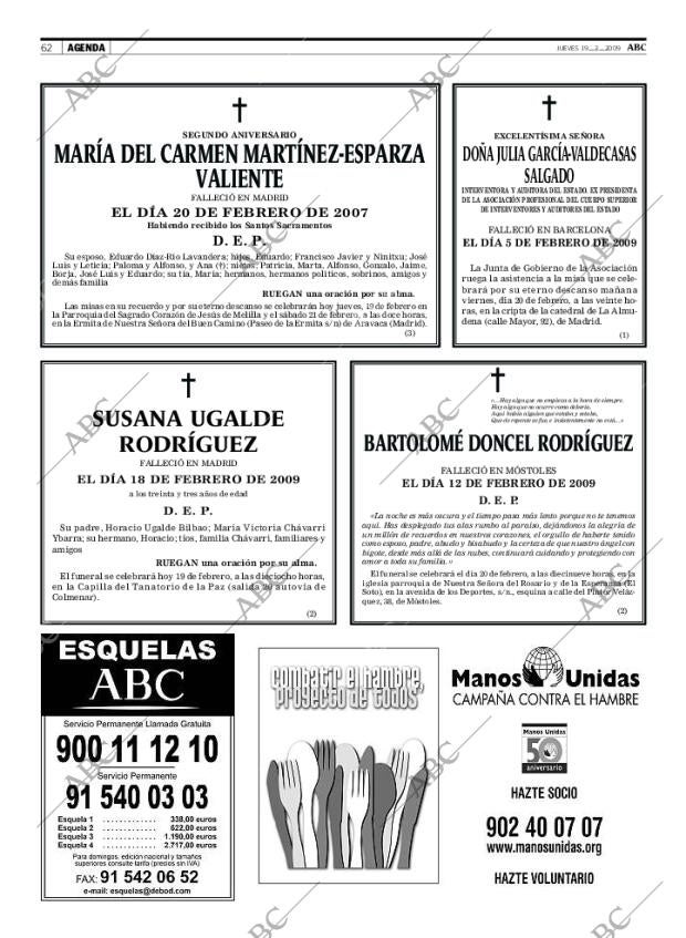 ABC MADRID 19-02-2009 página 62