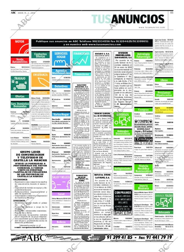 ABC MADRID 19-02-2009 página 85