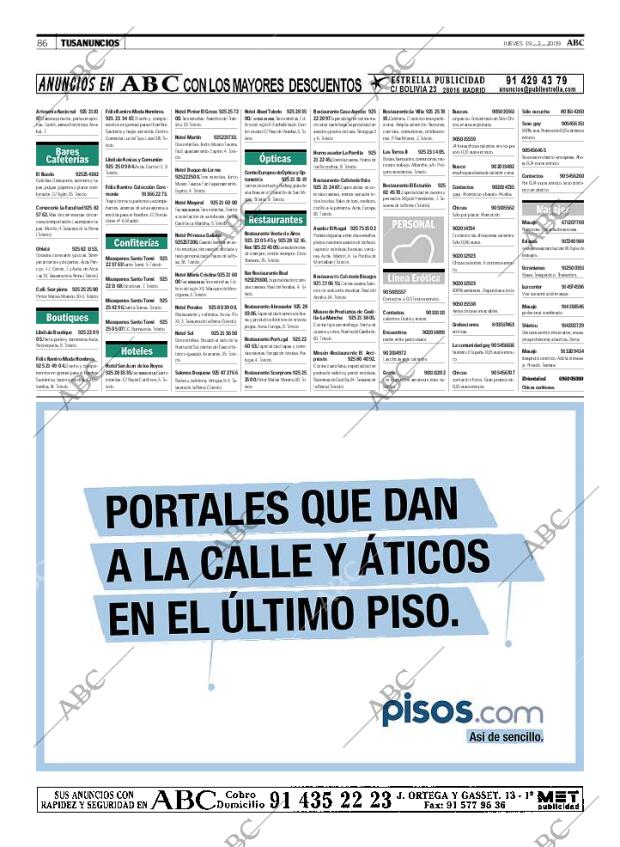 ABC MADRID 19-02-2009 página 86