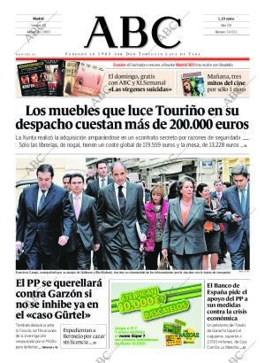 ABC MADRID 20-02-2009 página 1