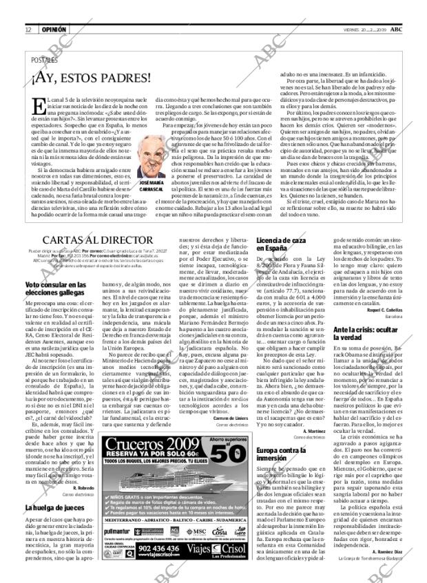 ABC MADRID 20-02-2009 página 12