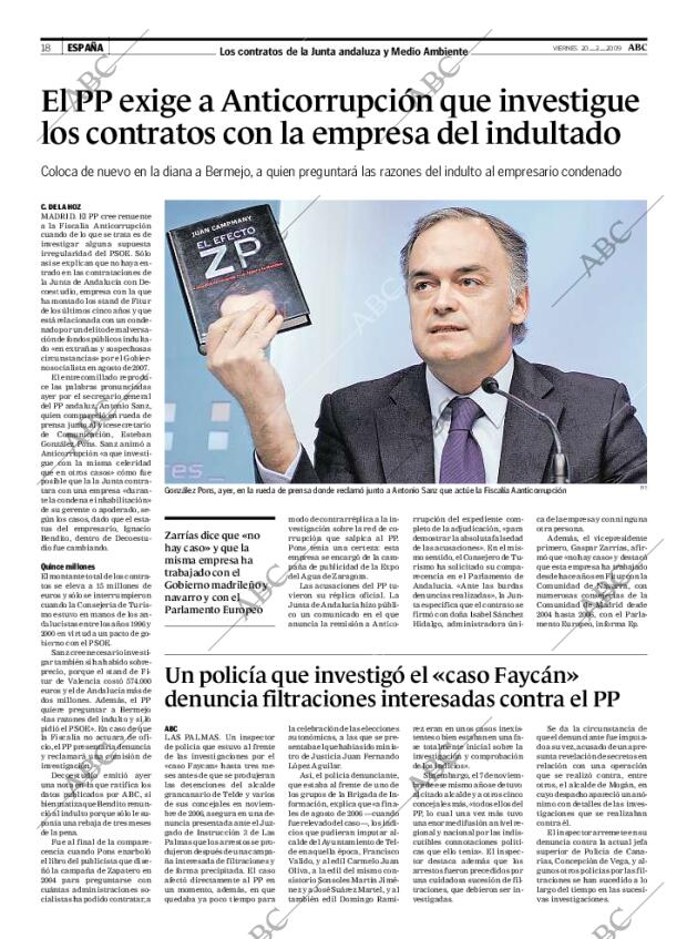ABC MADRID 20-02-2009 página 18