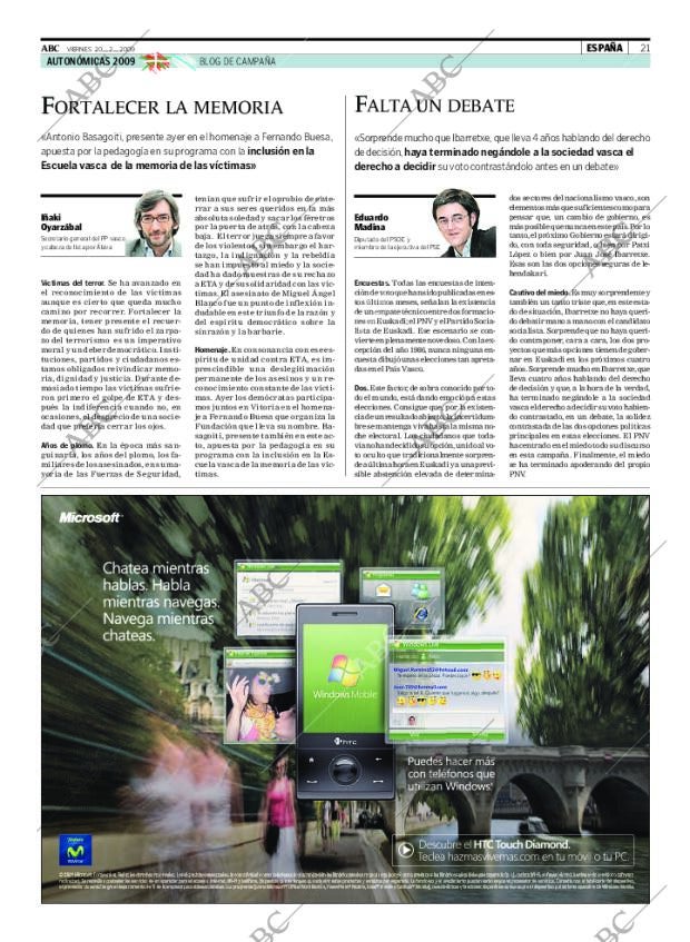 ABC MADRID 20-02-2009 página 21