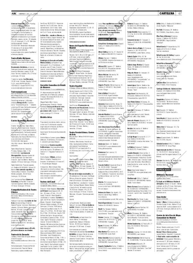 ABC MADRID 20-02-2009 página 67