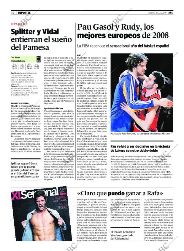 ABC MADRID 20-02-2009 página 74