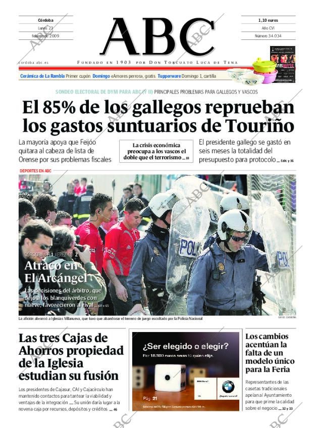 ABC CORDOBA 23-02-2009 página 1