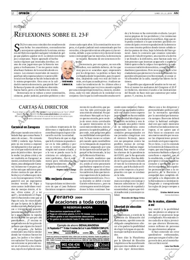 ABC MADRID 23-02-2009 página 12