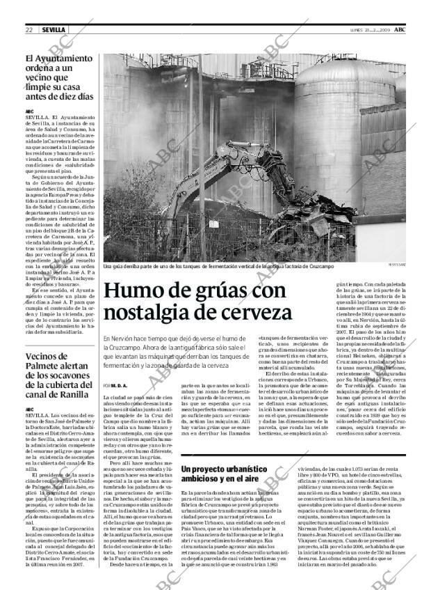 ABC SEVILLA 23-02-2009 página 22