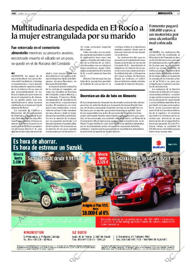 ABC SEVILLA 23-02-2009 página 41