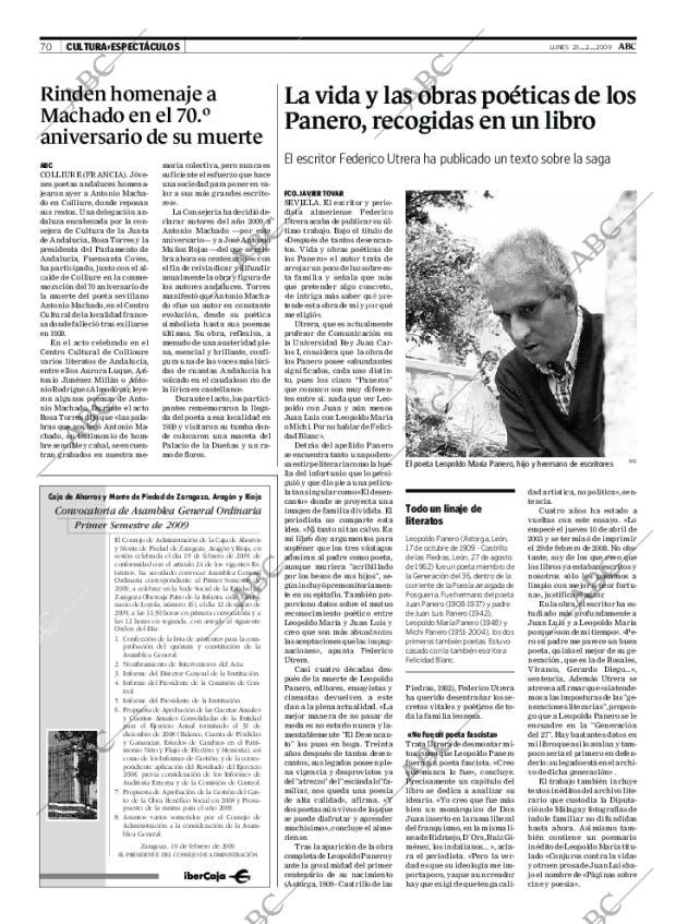 ABC SEVILLA 23-02-2009 página 70