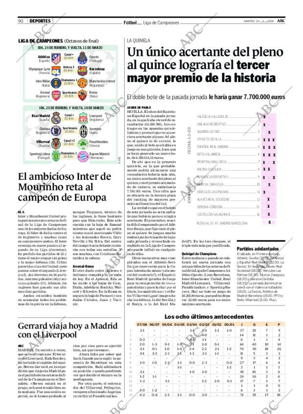 ABC SEVILLA 24-02-2009 página 90