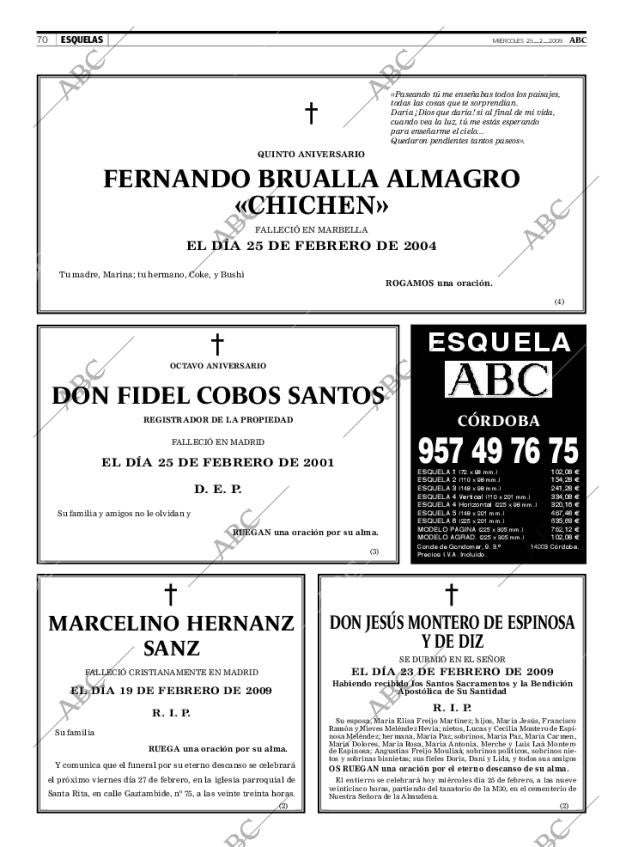 ABC CORDOBA 25-02-2009 página 70