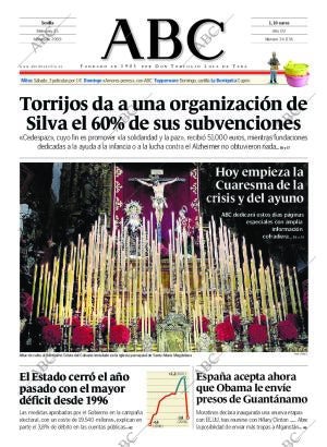 ABC SEVILLA 25-02-2009 página 1