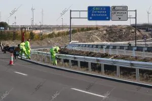 Obras de sustitución de la bionda de la autovía Madrid