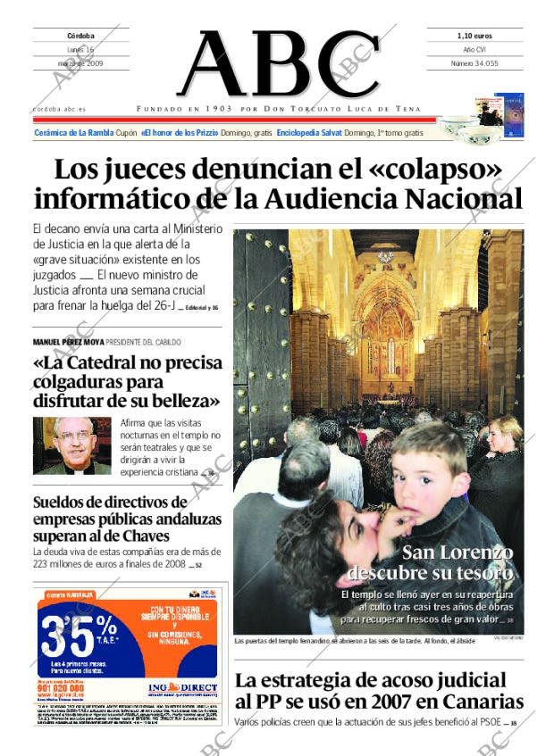 ABC CORDOBA 16-03-2009 página 1