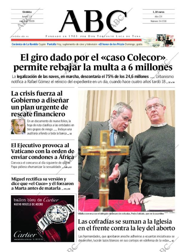 ABC CORDOBA 19-03-2009 página 1