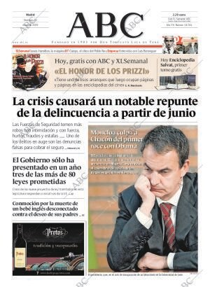 ABC MADRID 22-03-2009 página 1