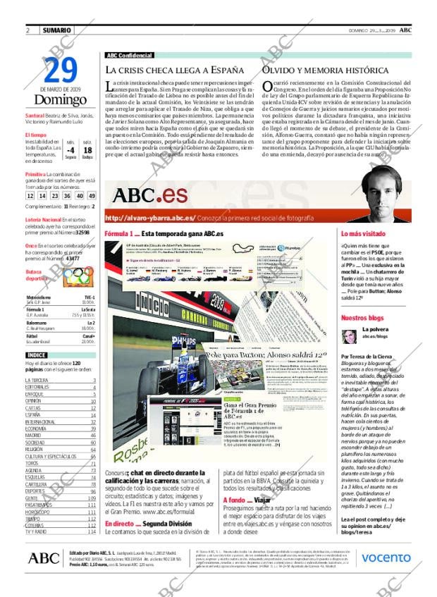 ABC MADRID 29-03-2009 página 2