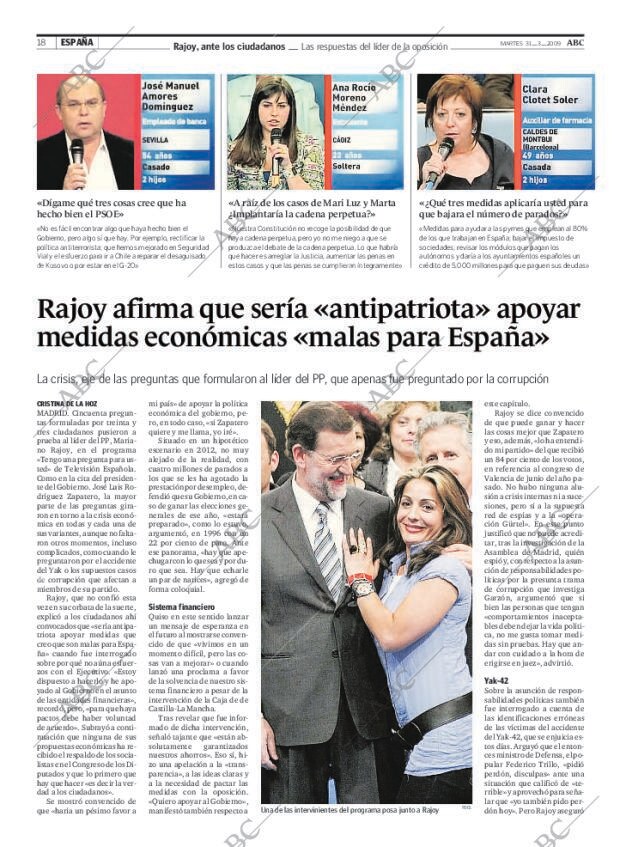 ABC MADRID 31-03-2009 página 18