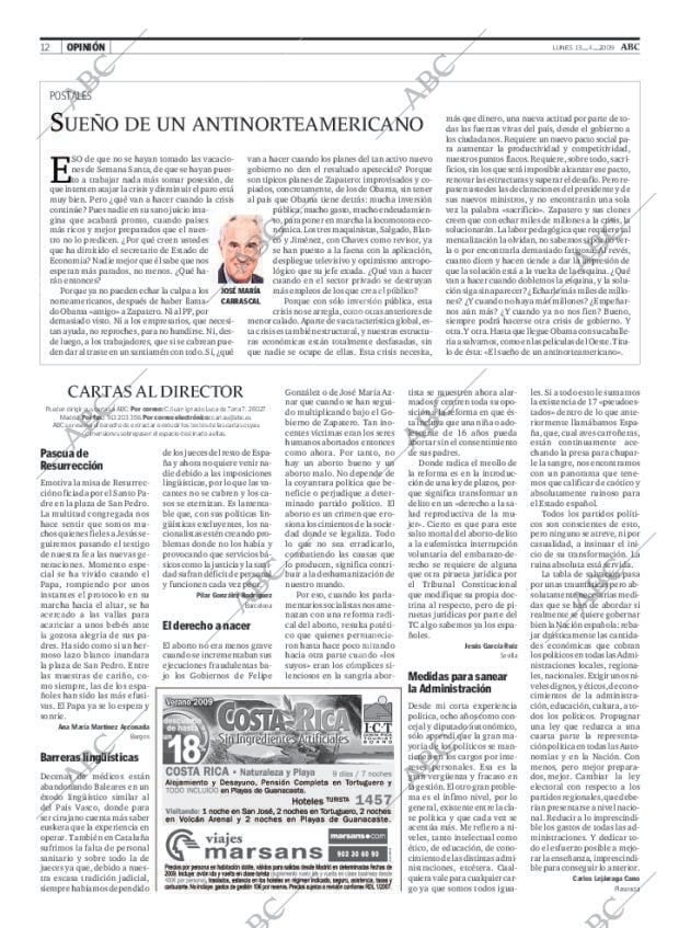 ABC MADRID 13-04-2009 página 12