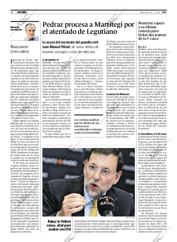 ABC MADRID 22-04-2009 página 18